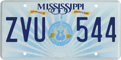 MS license plate ZVU544