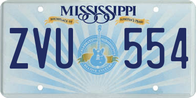 MS license plate ZVU554