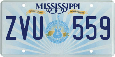 MS license plate ZVU559