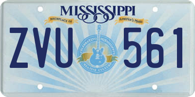 MS license plate ZVU561