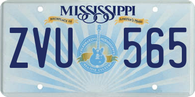 MS license plate ZVU565