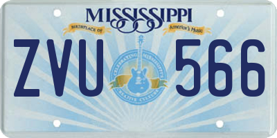 MS license plate ZVU566
