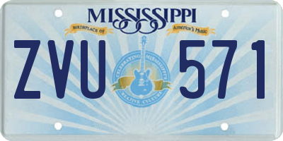 MS license plate ZVU571