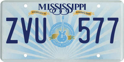 MS license plate ZVU577