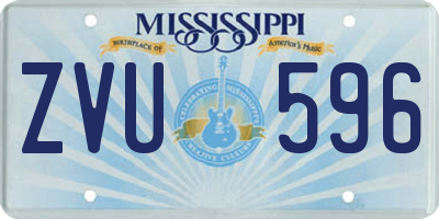 MS license plate ZVU596