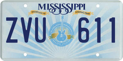 MS license plate ZVU611