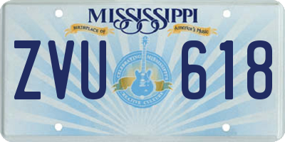 MS license plate ZVU618