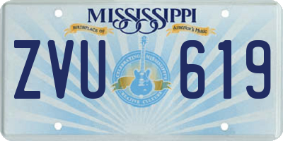 MS license plate ZVU619