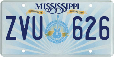 MS license plate ZVU626