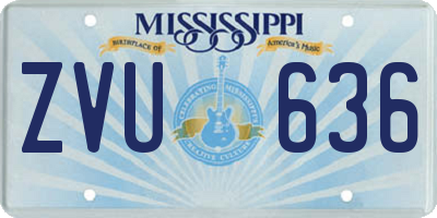 MS license plate ZVU636