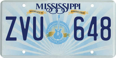 MS license plate ZVU648