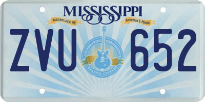 MS license plate ZVU652