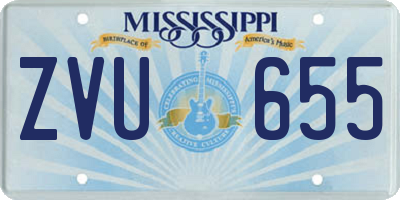 MS license plate ZVU655