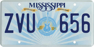 MS license plate ZVU656