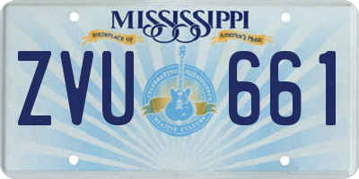 MS license plate ZVU661