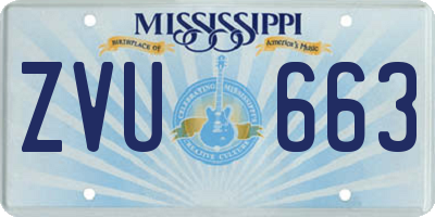 MS license plate ZVU663