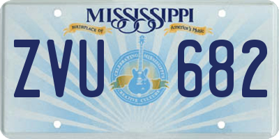 MS license plate ZVU682