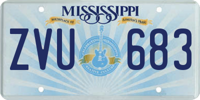 MS license plate ZVU683