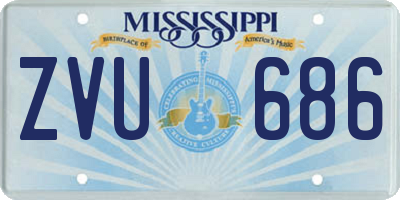 MS license plate ZVU686
