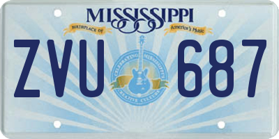 MS license plate ZVU687