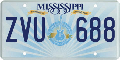 MS license plate ZVU688