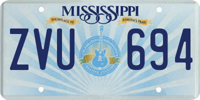 MS license plate ZVU694