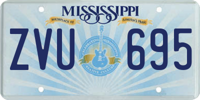 MS license plate ZVU695