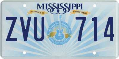 MS license plate ZVU714