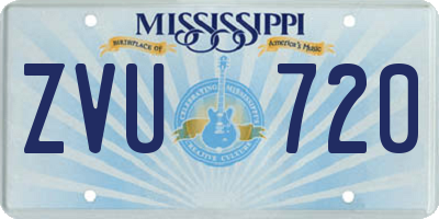 MS license plate ZVU720