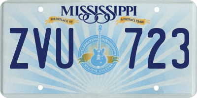 MS license plate ZVU723