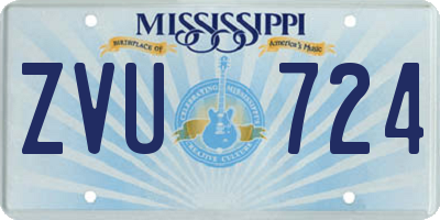 MS license plate ZVU724