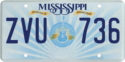 MS license plate ZVU736
