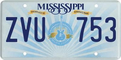 MS license plate ZVU753