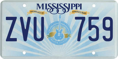 MS license plate ZVU759