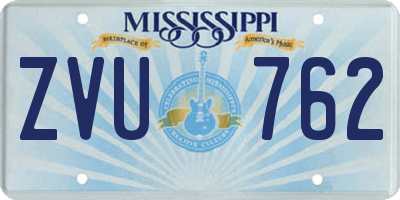MS license plate ZVU762