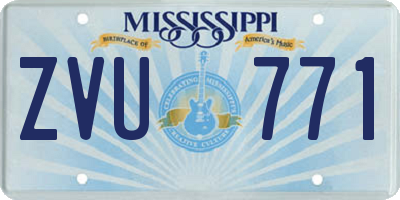MS license plate ZVU771