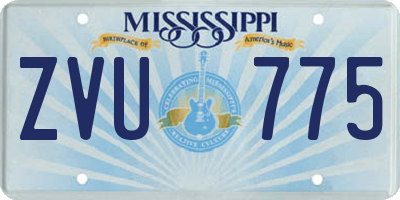 MS license plate ZVU775