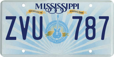 MS license plate ZVU787
