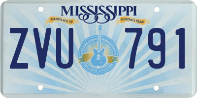 MS license plate ZVU791