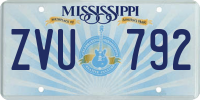 MS license plate ZVU792