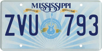 MS license plate ZVU793