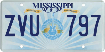 MS license plate ZVU797