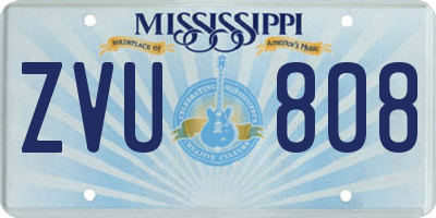 MS license plate ZVU808