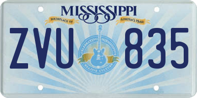 MS license plate ZVU835