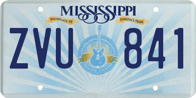MS license plate ZVU841
