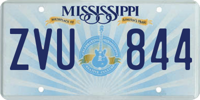 MS license plate ZVU844