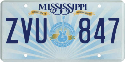 MS license plate ZVU847