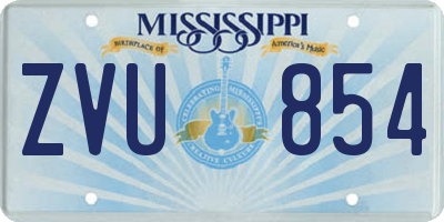 MS license plate ZVU854