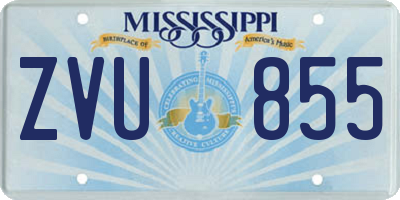 MS license plate ZVU855