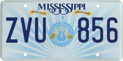 MS license plate ZVU856